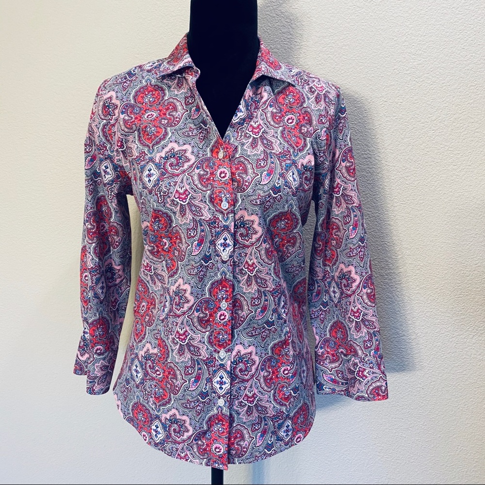 Talbots 10 wrinkle resistant button down shirt   C